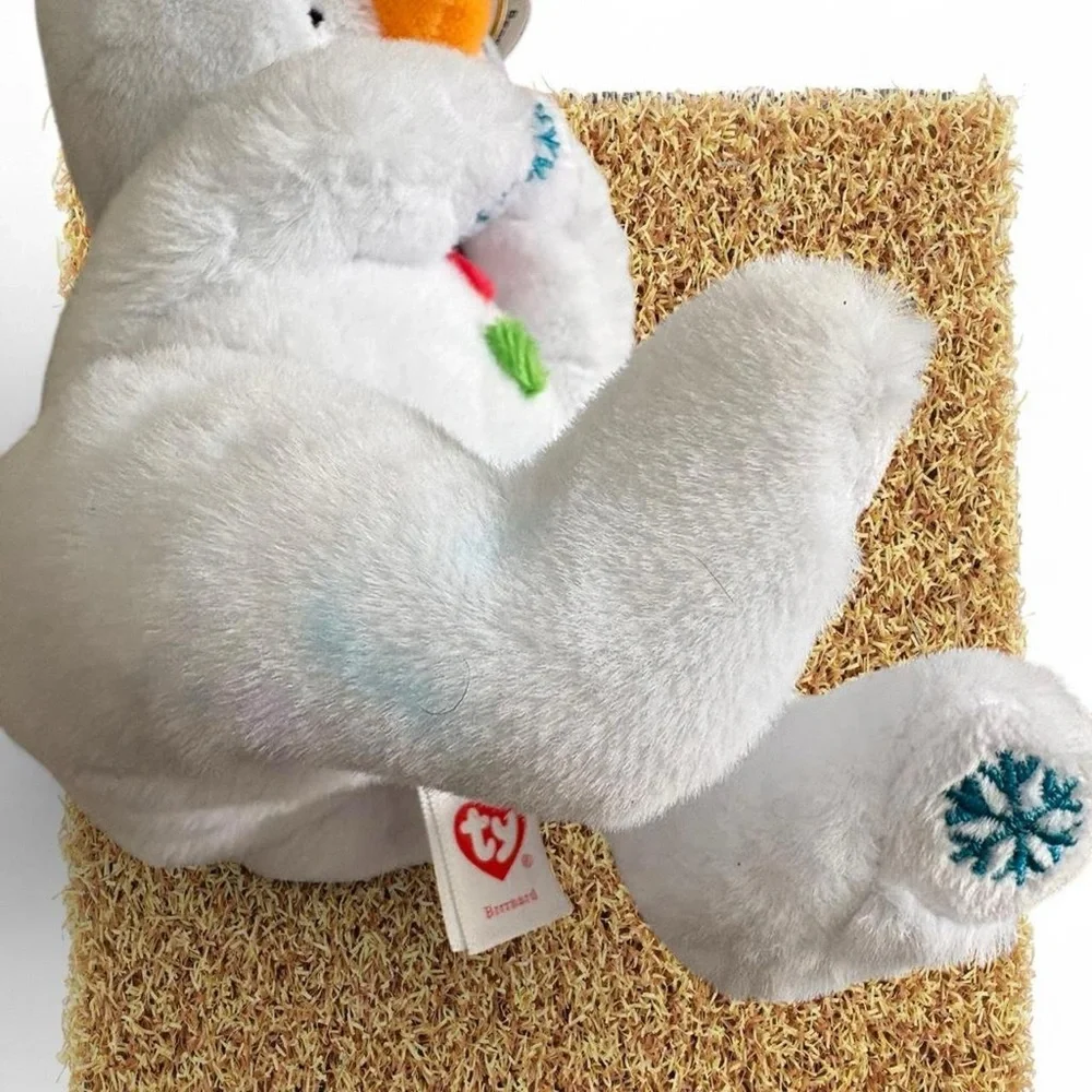 Ty Beanie Boos Brrrnard the Snowman(Small Blue Stain on leg) #snowman #christmas - Picture 2 of 7